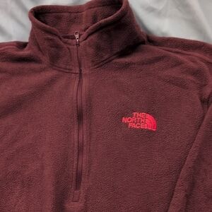 The North Face Burgandy/Maroon Quarter Zip Fleece
